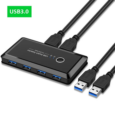 Comutator USB Selector KVM USB 3.0 2.0 Comutator 2 porturi PC Partajare 4BUC 3BUC 2BUC Dispozitive pentru tastatura Mouse Imprimanta Monitor Hub