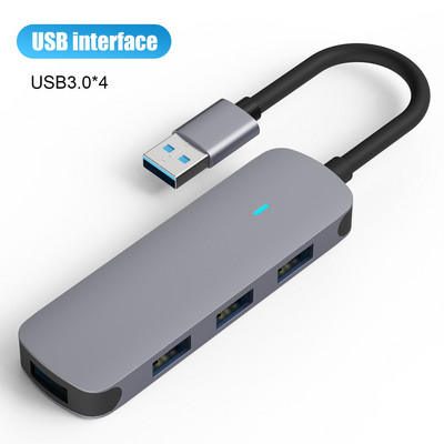 USB 3.0 4 portu centrmezgla OTG adapteris 5Gpbs liela ātruma USB 3.0 2.0 sadalītājs Lenovo Xiaomi Macbook Pro Air datora datora piederumiem