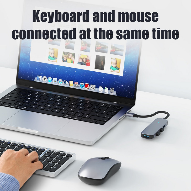 USB 3.0 4 portu centrmezgla OTG adapteris 5Gpbs liela ātruma USB 3.0 2.0 sadalītājs Lenovo Xiaomi Macbook Pro Air datora datora piederumiem