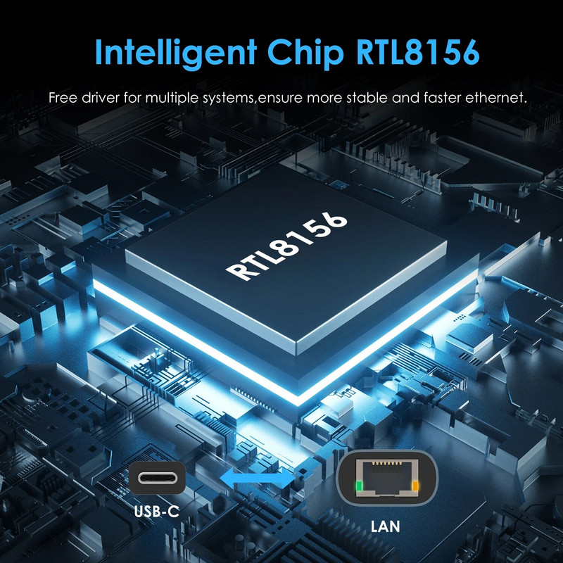 Wavlink 2500Mbps USB C 2.5G väline Ethernet Gigabit Adapter Type C ja võrgukaart RJ45 LAN 2.5Gbps USB 3.0 Converter Sülearvuti