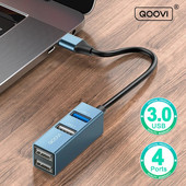QOOVI USB C HUB 4 Θύρες USB Type C σε USB 3.0 HUB Splitter USB-C Adapter Dock για Macbook Pro iPad Surface Samsung S21 Xiaomi