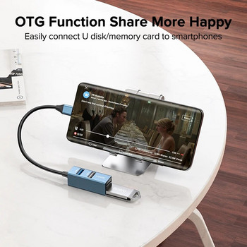 QOOVI USB C HUB 4 Θύρες USB Type C σε USB 3.0 HUB Splitter USB-C Adapter Dock για Macbook Pro iPad Surface Samsung S21 Xiaomi