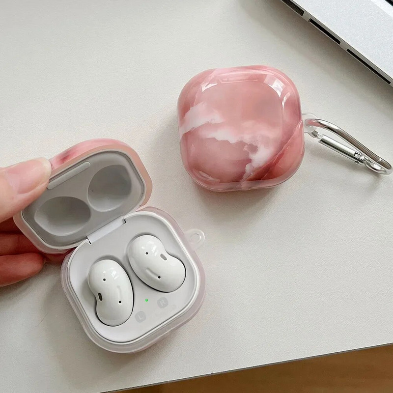 Marmorist pragunenud kõrvaklappide ümbris Samsung Galaxy Buds Live Buds2 Pro Bluetoothi laadimiskarbi kaitseümbris jaoks Galaxy Buds 2 jaoks