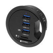 Adaptor HUB USB 3.0 Suport de încărcare Birou Hub USB 3.0 cu 3/4 porturi cu adaptor de sunet stereo extern Cititor de carduri SD combinat