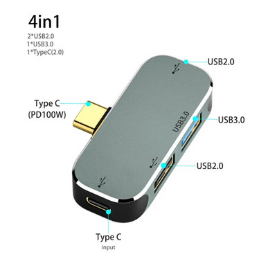 Alimentat tip C la USB TypeC la mufă de 3,5 MM USBC PD Adaptor tip C la HDMI Convertor Hub Splitter Stație de andocare pentru MacBook