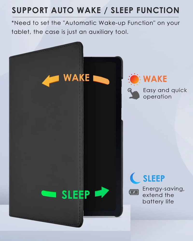 Futrola za Samsung Galaxy Tab A8 10.5" 2021 SM-X200/X205 Ultra tanka PU kožna maska Sleep Wake Funkcija 360 Rotating Stand Case