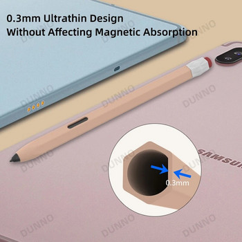 Винтидж калъф за молив за Samsung Galaxy Tab S6 Lite S7 & S8 & S7 Plus & S7 FE & S8 Plus течен силиконов капак за стилус писалка
