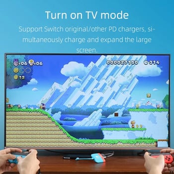 Hagibis Switch Dock ТВ докинг станция за Nintendo Switch Преносима докинг станция USB C към 4K HDMI-съвместим USB 3.0 хъб за Macbook Pro