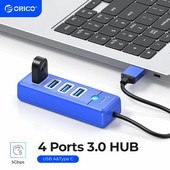 ORICO 5Gbps USB 3.0 centrmezgls Krāsains 4 portu liela ātruma mini sadalītājs OTG adapteris galddatoram datoru piederumi HUAWEI Xiaomi