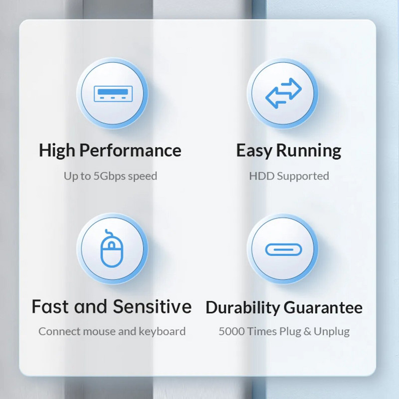 ORICO 5Gbps USB 3.0 centrmezgls Krāsains 4 portu liela ātruma mini sadalītājs OTG adapteris galddatoram datoru piederumi HUAWEI Xiaomi