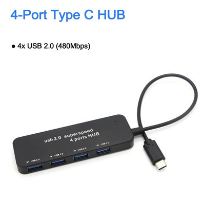 Eayburst HUB USB C HUB 4 θύρες 5 Gbps USB 3.0 HUB για αξεσουάρ Lenovo Macbook Pro PC Typc C USB 3.0/2.0 HUB
