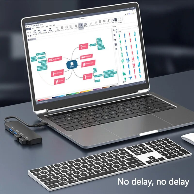 Eayburst HUB USB C HUB 4 θύρες 5 Gbps USB 3.0 HUB για αξεσουάρ Lenovo Macbook Pro PC Typc C USB 3.0/2.0 HUB