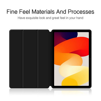Калъф HUWEI за Xiaomi Redmi Pad SE 11 инча 2023 Tri-Folding Flip Stand Cover For Redmi Red Mi Pad SE Tablet Auto Sleep Cover