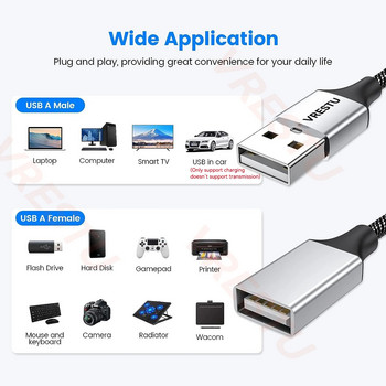 USB Hub 2.0 USB Splitter 4 Port Power Adapter OTG Cable Multiple Expander Dual USB for PC Surface Laptop Mouse Keyboard Printer