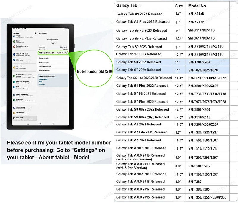 360 grādu rotējošs korpuss Samsung Galaxy Tab A8 10.5 SM-X200 planšetdatoram Galaxy Tab S9 S7 S8 11 A7 Lite 8.7 A7 S6 Lite 10.4 A9 Plus vāciņš