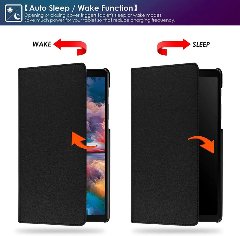 360 grādu rotējošs korpuss Samsung Galaxy Tab A8 10.5 SM-X200 planšetdatoram Galaxy Tab S9 S7 S8 11 A7 Lite 8.7 A7 S6 Lite 10.4 A9 Plus vāciņš