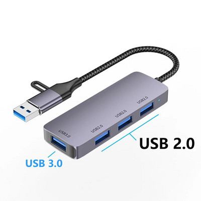 Ruisave Hub USB 4 porturi USB3.0 Splitter de mare viteză pentru hard disk-uri USB Flash Drive Mouse Tastatură Extend Adaptor Accesorii pentru PC