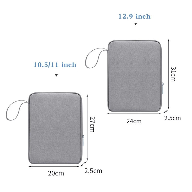 Varrukas kandekott Ipad Air Pro 10,5 11 12,9-tollise universaalse tahvelarvuti hoiukoti koti kate Tõmblukuga käekotti kriimustusvastane