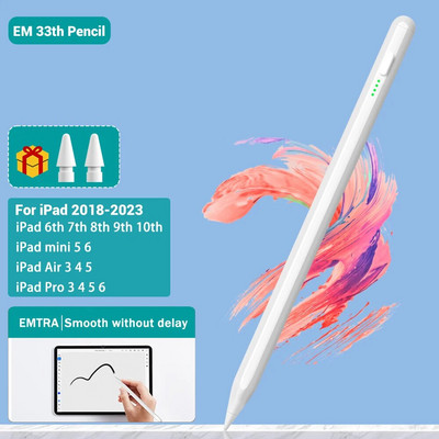 Apple Pencil 2 1 plaukstas atgrūšanas slīpuma jutīgam iPad aksesuāri iPad zīmulim 2022 2021 2020 2019 2018 Air Pro Mini Stylus