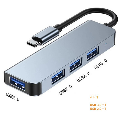 Rankman USB C Hub Type C Splitter USB 3.0 2.0 dokk MacBook iPhone 15 jaoks Samsung Dex sülearvuti tahvelarvuti hiir Kõvaketas U-ketas