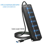 Hub USB 3.0 Hub USB 2.0 Multi USB Splitter Hub Cablu lung de 100 cm Expander multiplu pentru computer Laptop Accesorii PC Adaptor USB