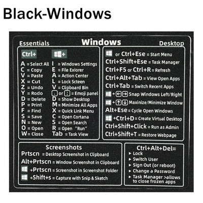 Atsauces tastatūras īsinājumtaustiņu uzlīmes Līmes datora klēpjdatoram galddatora saīsnes uzlīme Apple Mac Chromebook datora logam Photoshop