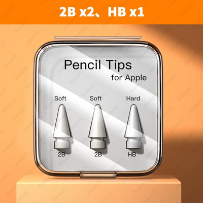 Aieach 3/6 gab Appl zīmuļa uzgalis Apple iPad zīmulim 1. 2. paaudzes dubultā slāņa 2B HB plānas nomaiņas uzgaļi Apple zīmuļa uzgalim