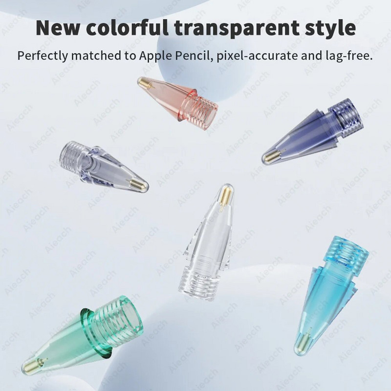 Aieach 3/6 gab Appl zīmuļa uzgalis Apple iPad zīmulim 1. 2. paaudzes dubultā slāņa 2B HB plānas nomaiņas uzgaļi Apple zīmuļa uzgalim