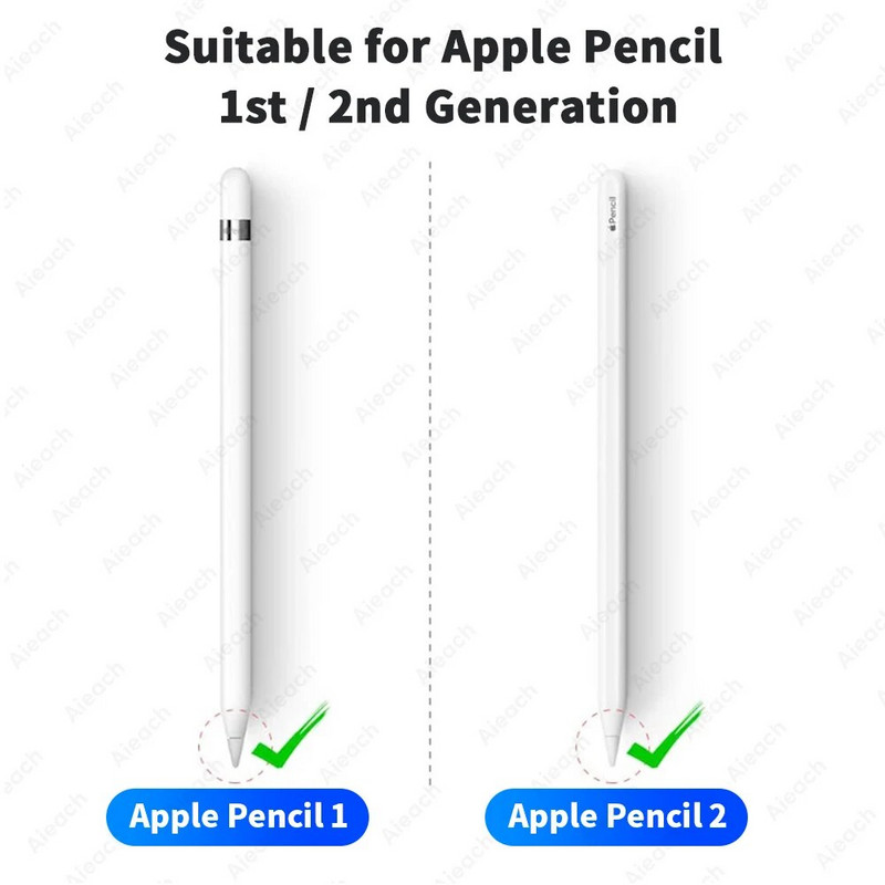 Aieach 3/6 gab Appl zīmuļa uzgalis Apple iPad zīmulim 1. 2. paaudzes dubultā slāņa 2B HB plānas nomaiņas uzgaļi Apple zīmuļa uzgalim