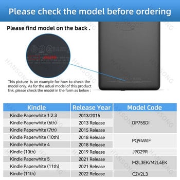 Funda for 2022 C2V2L3 Kindle Case for Kindle Back Model DP75SDI PQ94WIF J9G29R M2L3EK M2L4EK Protective Shell Flip Cover E-book