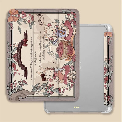 Paredzēts iPad 2018–2022 Pro 11 10,2 collu Air 3 4 5 10,5 10,9 jauks ziedu truša futrālis iPad Mini 4 5 6 7,9 8,3 collu vāciņš