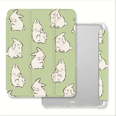 Paredzēts iPad 2018–2022 Pro 11 10,2 collu Air 3 4 5 10,5 10,9 jauks ziedu truša futrālis iPad Mini 4 5 6 7,9 8,3 collu vāciņš