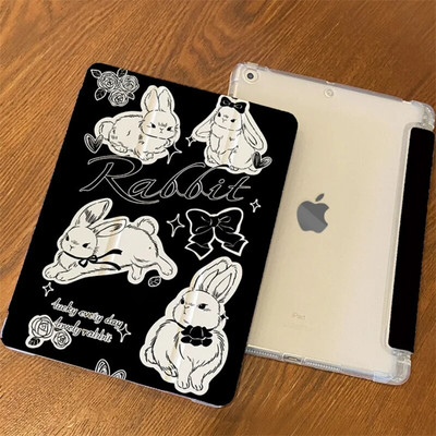 Paredzēts iPad 2018–2022 Pro 11 10,2 collu Air 3 4 5 10,5 10,9 jauks ziedu truša futrālis iPad Mini 4 5 6 7,9 8,3 collu vāciņš