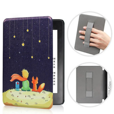 Pentru Kindle 11th Husă inteligentă cu curea de mână Husă din piele PU vopsită pentru Kindle 11th C2V2L3 2022 Slimshell de protecție magnetică