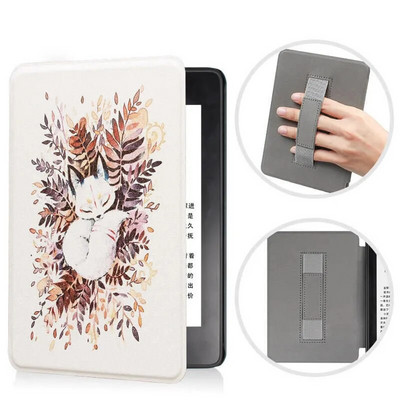 Pentru Kindle 11th Husă inteligentă cu curea de mână Husă din piele PU vopsită pentru Kindle 11th C2V2L3 2022 Slimshell de protecție magnetică
