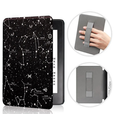Pentru Kindle 11th Husă inteligentă cu curea de mână Husă din piele PU vopsită pentru Kindle 11th C2V2L3 2022 Slimshell de protecție magnetică