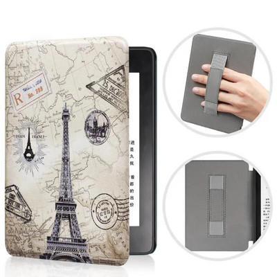 Pentru Kindle 11th Husă inteligentă cu curea de mână Husă din piele PU vopsită pentru Kindle 11th C2V2L3 2022 Slimshell de protecție magnetică