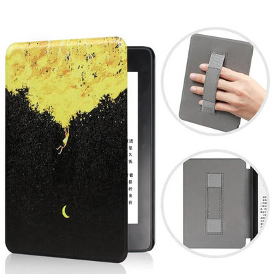 Pentru Kindle 11th Husă inteligentă cu curea de mână Husă din piele PU vopsită pentru Kindle 11th C2V2L3 2022 Slimshell de protecție magnetică
