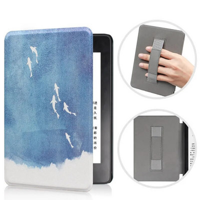 Pentru Kindle 11th Husă inteligentă cu curea de mână Husă din piele PU vopsită pentru Kindle 11th C2V2L3 2022 Slimshell de protecție magnetică