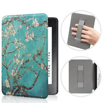 Pentru Kindle 11th Husă inteligentă cu curea de mână Husă din piele PU vopsită pentru Kindle 11th C2V2L3 2022 Slimshell de protecție magnetică