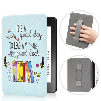 Pentru Kindle 11th Husă inteligentă cu curea de mână Husă din piele PU vopsită pentru Kindle 11th C2V2L3 2022 Slimshell de protecție magnetică