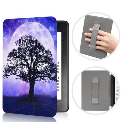 Pentru Kindle 11th Husă inteligentă cu curea de mână Husă din piele PU vopsită pentru Kindle 11th C2V2L3 2022 Slimshell de protecție magnetică