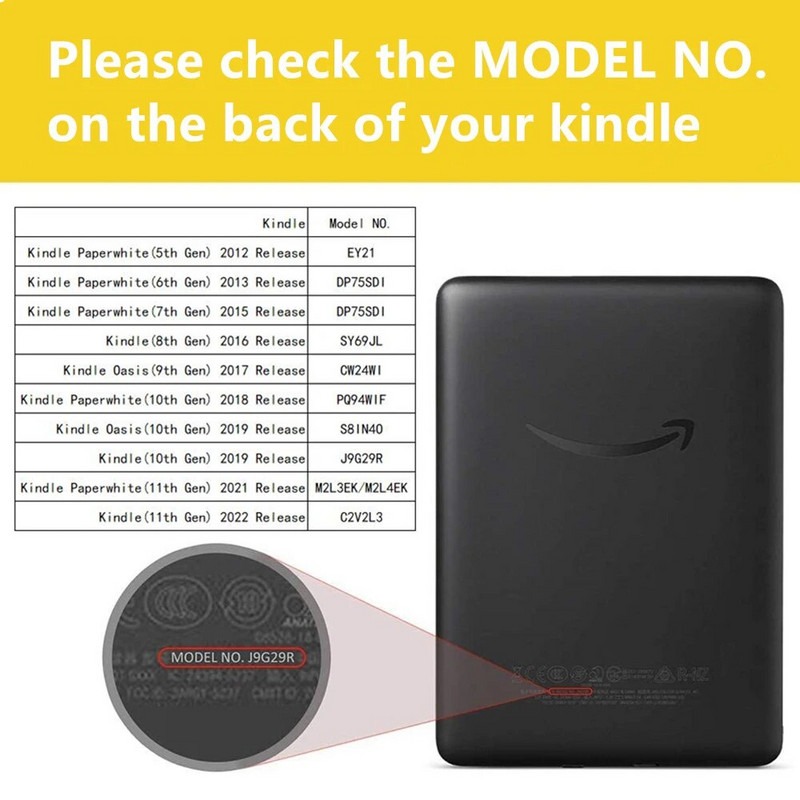 Για Kindle 11th Smart Case με δερμάτινο κάλυμμα PU βαμμένο με λουράκι χεριού για Kindle 11th C2V2L3 2022 Magnetic Protective Slimshell