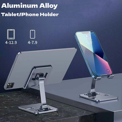 Univerzális alumíniumötvözet hordozható táblagéptartó iPad Air Pro Mini táblagép-állványhoz, állítható, rugalmas mobiltelefon-állvány