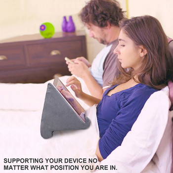 Xnyocn Στήριγμα tablet μαξιλαριού σφουγγαριού για iPad Στήριγμα για tablet Samsung Huawei Υποστήριξη τηλεφώνου Υποστήριξη μαξιλαριού κρεβατιού Μαξιλάρι για ανάγνωση tablet