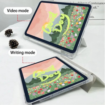 Για iPad 2022 Air 5 10.9 2021 2020 10.2 Pro 11 12,9 ίντσες Ζωγραφική τοπίο Good Day Tri-fold Style Case for iPad Mini 6 Cover