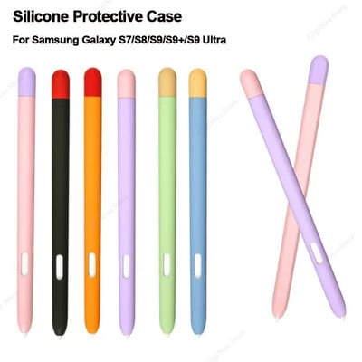 Silikoninis planšetinio kompiuterio rašiklio pieštuko dėklas, skirtas Samsung Galaxy S7 S8 S9 Plus Ultra Cover Screen Touch Pen Apsauginis dėklas S7 S8 S9+ Ultra