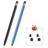 Stilo tactil pentru tabletă Creion universal Stylus capacitiv Cap dublu din silicon pentru telefon inteligent iPad Android
