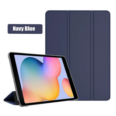 Paredzēts Samsung Galaxy Tab S6 Lite 10.4 2020 2022 SM-P610 P613 P615 P619 statīva vāciņam Funda Case PU ādas viedajam vāciņam
