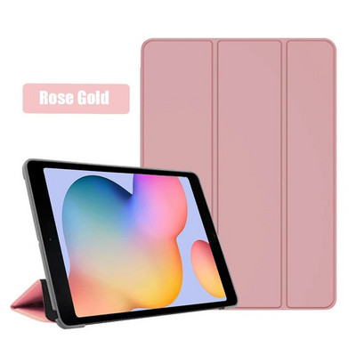 Paredzēts Samsung Galaxy Tab S6 Lite 10.4 2020 2022 SM-P610 P613 P615 P619 statīva vāciņam Funda Case PU ādas viedajam vāciņam
